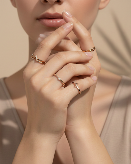 Three-Band Profile Ring Stack