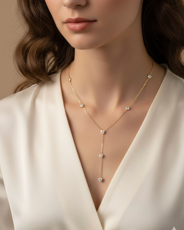 Lustre Drop Y-Necklace