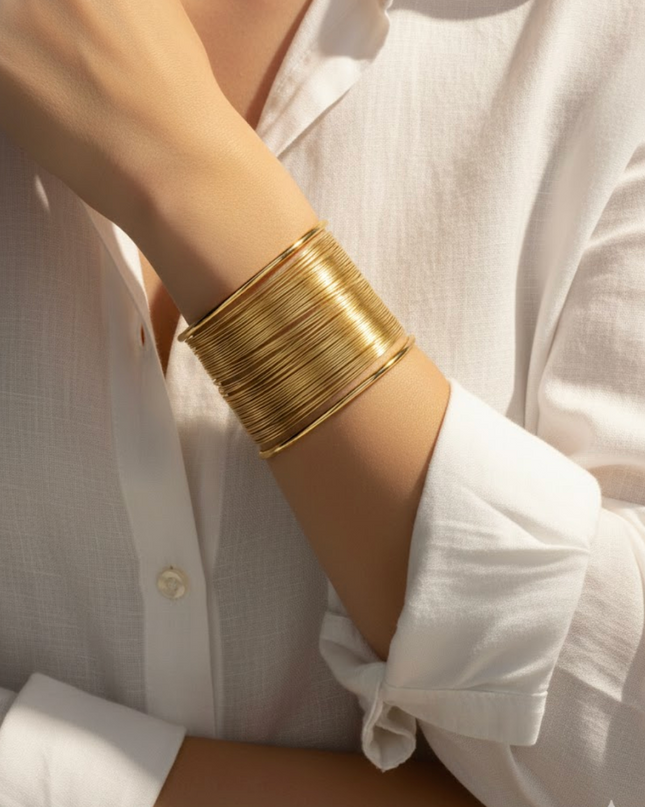 Golden Flux Statement Cuff