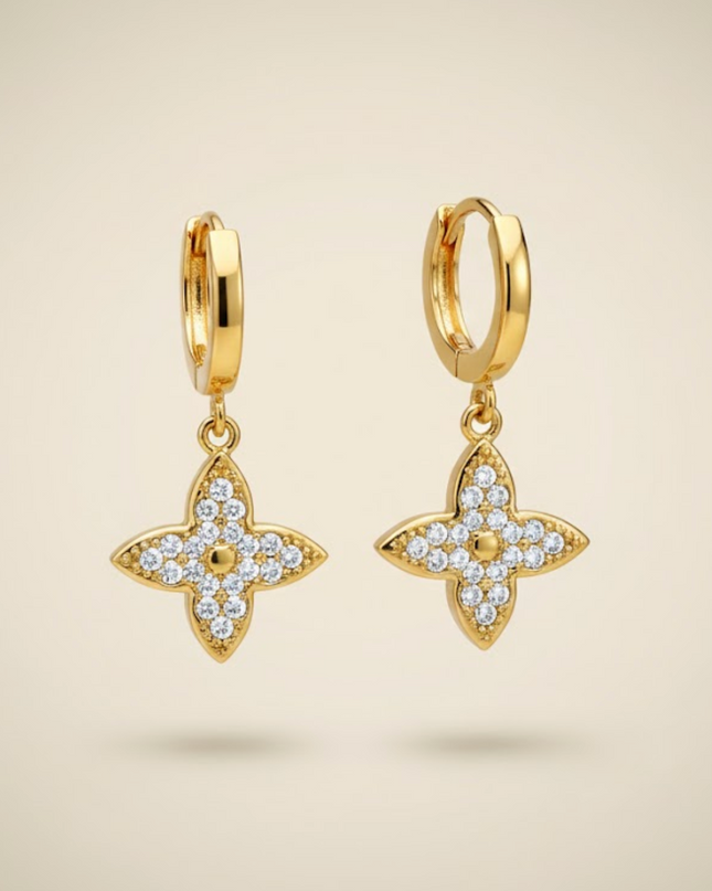 Midnight Bloom Drop Earrings