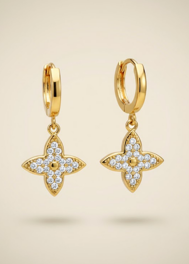 Midnight Bloom Drop Earrings