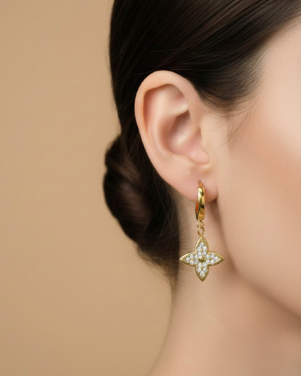 Midnight Bloom Drop Earrings