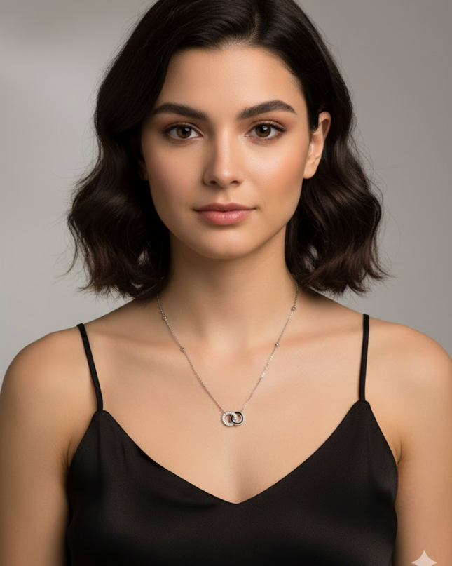 Interlink Halo Necklace